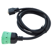 Cable Adaptador Personalizado al por Mayor Tipo 2 Verde J1939 de 9 Pines Macho a RS232 DB15 D-SUB VGA de 15 Pines Hembra para Dispositivo ELD de Camión