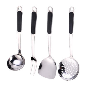 <span class=keywords><strong>Promo</strong></span> top seller 4 pezzi utensili da cucina Set di pentole in acciaio inossidabile spatola antiaderente manico in acciaio inossidabile Set di pentole - Product Image 1
