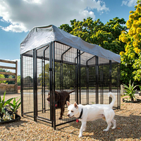 Grand chenil robuste pour chien avec couverture étanche en plein air Dog Run House Pet Paddock Welded Wire Mesh Pet Cage New Condition