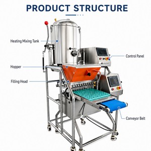 Machine de fabrication de bonbons durs et de bonbons gélifiés, déposeuse portable de laboratoire pour la production de bonbons et de bonbons gélifiés - Product Image 4