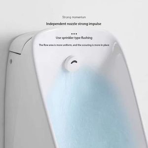 โถปัสสาวะแบบเหนี่ยวนำชนิดแขวนเซรามิกแบบอัตโนมัติสำหรับโรงแรมดีไซน์ทันสมัย - Product Image 4