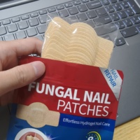 21 Patchs de Soin des Ongles en Hydrogel, Autocollants Non-Tissés Hydratants pour les Soins des Ongles et la Réparation des Ongles Abîmés
