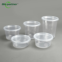 Herbruikbare plastic kom met aangepast logo, recyclebaar, voor fruit, groenten, delicatessen, noedels, sushi, restaurant, lunchbox, afhaalcontainer