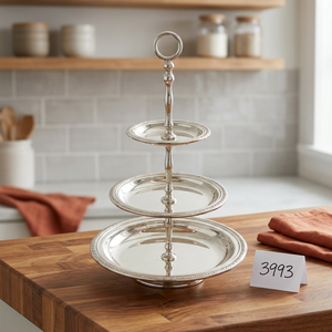 Support de service à desserts en bois écologique à 3 niveaux, compatible micro-ondes et four, idéal pour les fêtes d'anniversaire, de mariage ou d'Halloween - Product Image 3
