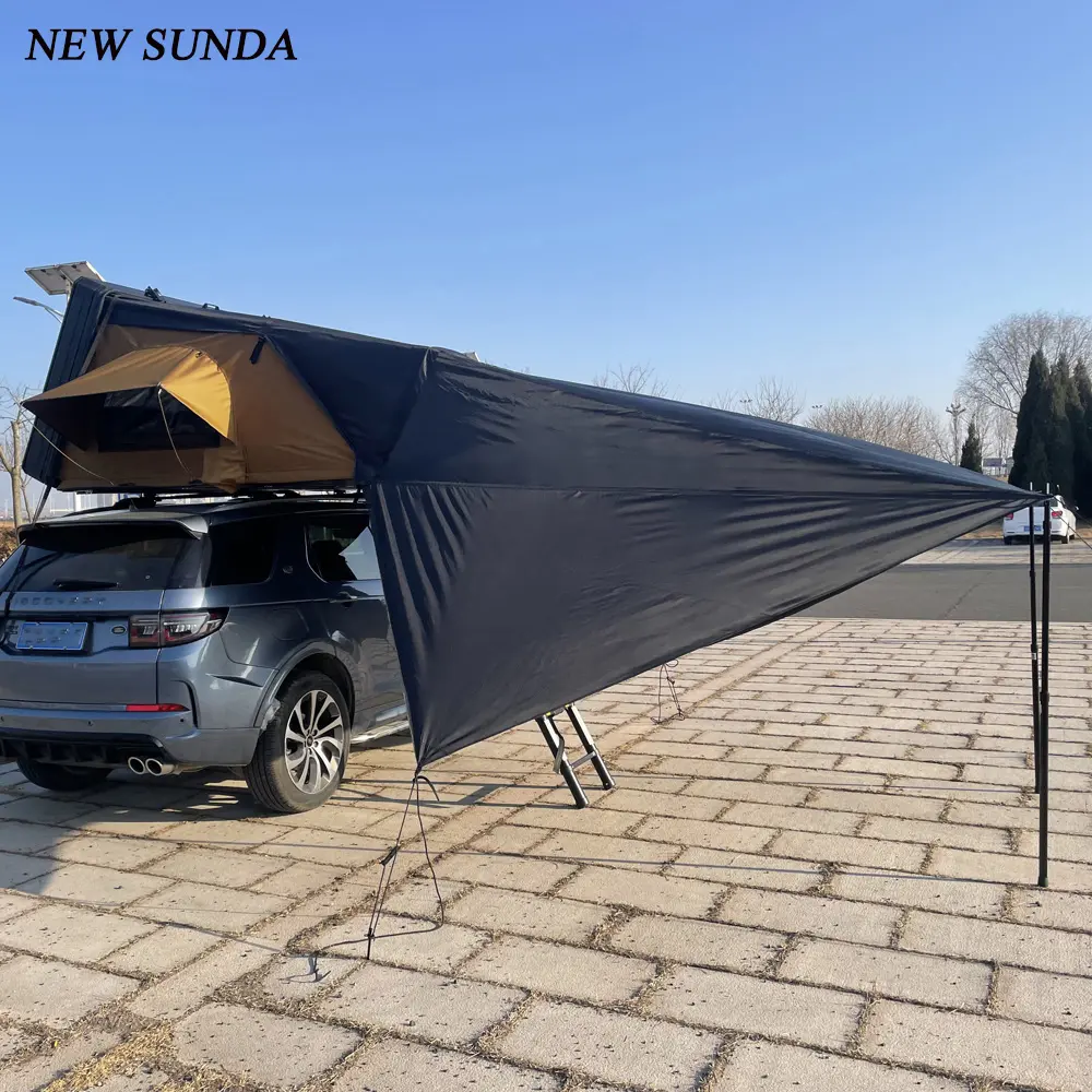 Aluminum Clamshell Hard Shell Roof Top Tent 4 Person for Camping Car Rooftop with Awning