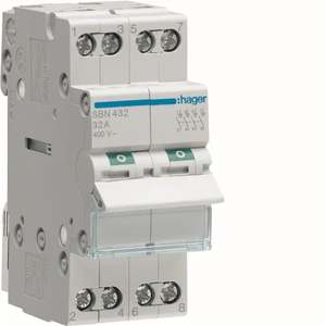 SBN432 Personalizzabile con Interruttore Non Automatico Hagers 4P 32A 400V AC Moduli 2 DIN - Product Image 1
