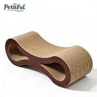 Griffoir pour chat moderne classique en forme de 8, grand, à 2 niveaux, en carton ondulé, écologique, durable et multifonctionnel, vente en gros du fabricant