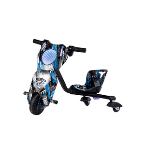 Tricycle électrique pour enfants avec dérive à 360 degrés et lumières LED, design flamme bleue - Product Image 2