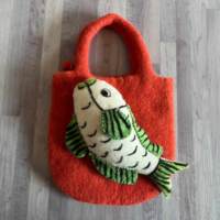 Sac en feutre fait main avec deux sangles en laine mérinos et fermeture éclair, écologique, taille personnalisable, design unisexe
