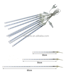 Ngoài trời <span class=keywords><strong>LED</strong></span> đèn sao băng màu xanh giáng sinh ánh sáng tắm mưa 8 ống 50cm cho cây bên Patio đám cưới - Product Image 6