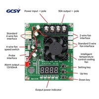 Régulateur de vitesse de contrôle de température PWM DC12-50V 30A, module universel 2/3/4 fils, affichage du régime moteur, module de thermostat de ventilateur, régulation