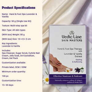 Kit Profesional de Spa para Manos y Pies con Lavanda y Vainilla, Set de Cuidado de la Piel Hidratante para Reparación de Piel Seca y Agrietada - Product Image 2