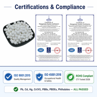 Alumine activée déshydratante 3-5mm, haute résistance à la compression, 93% Al2O3, adsorbant pour le séchage de l'air comprimé et l'élimination du fluorure