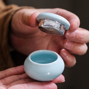 Mini Ceramic Matcha <strong>Tea</strong> <strong>Jar</strong> with Lid Various Color Glaze Sealed Bottle Cosmetics Ointment Pill <strong>Tea</strong> Storage Sealed Pottery <strong>Jar</strong> - Product Image 3
