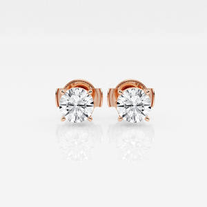 Boucles d'oreilles exclusives en diamant de laboratoire pour femmes, taille brillant rond, argent sterling 925, bijoux fins de luxe, cadeau - Product Image 2