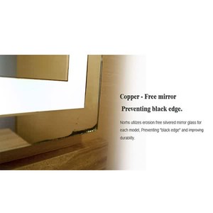 Norhs contemporain s'allument sans cadre mur LED carré <span class=keywords><strong>lumineux</strong></span> rétro-éclairé <span class=keywords><strong>miroir</strong></span> <span class=keywords><strong>de</strong></span> vanité pour <span class=keywords><strong>salle</strong></span> <span class=keywords><strong>de</strong></span> bain décoration - Product Image 4