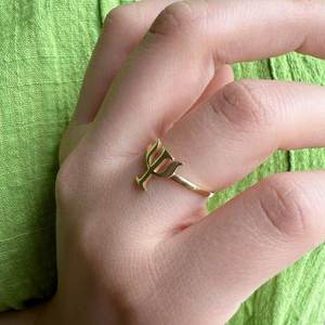 Ins moda 316 L Acero inoxidable Pvd 18K chapado en oro psicología letra griega anillo hermandad Psi anillo regalo mujeres hombres - Product Image 3