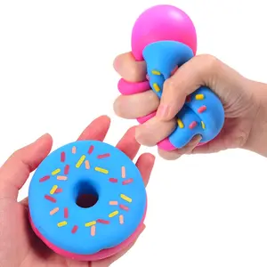 Juguete antiestrés para apretar Donuts, juguete de comida artificial con licencia Kawaii
