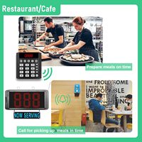 Système d'appel sans fil à 3 chiffres pour file d'attente avec distributeur de tickets pour traiteur, restaurant, café