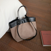 Sac fourre-tout vintage en PU pour femme, grande capacité, sac à main à bandoulière avec fermoir magnétique pour usage quotidien