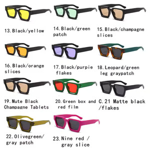 Thời trang sang trọng biểu tượng tùy chỉnh Retro hợp thời trang UV400 kính mát gafas de Sol Shades hình chữ nhật nhỏ kính mát nam nữ - Product Image 5