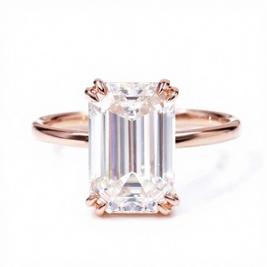 <span class=keywords><strong>Anello</strong></span> <span class=keywords><strong>Solitario</strong></span> TIANYU GEMS con Moissanite Taglio Smeraldo in Oro Rosa 14K/18K, <span class=keywords><strong>Anello</strong></span> di <span class=keywords><strong>Fidanzamento</strong></span> per Donne - Product Image 1