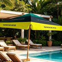 Parasol pliable moderne, léger, écologique, imperméable, avec logo personnalisé pour une utilisation en extérieur, hôtels, piscines