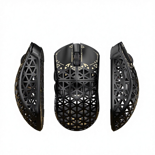 Attack Shark R5 Ultra Carbon Fiber Wireless 6-Button Ergonomic Lightweight PAW3950 Gaming Tri-Mode for 8K Mouse