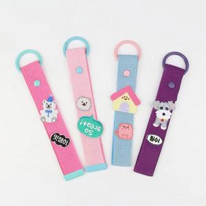 Porte-clés en nylon personnalisé style INS coréen pour sacs, avec mousqueton métallique pour bouteille, sangle anti-perte et petite attache. - Product Image 6