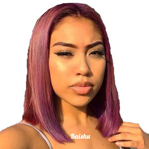 Perruque <span class=keywords><strong>courte</strong></span> droite à raie au milieu, <span class=keywords><strong>cheveux</strong></span> <span class=keywords><strong>mi</strong></span>-longs, perruque pour femmes, moelleuse, douce et de haute qualité, prix de gros - Product Image 3