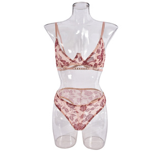 ชุดชั้นในสตรีแฟชั่นยุโรปและอเมริกา ลายใบไม้เซ็กซี่ ทรงเข้ารูป ชุดสองชิ้น - Product Image 6