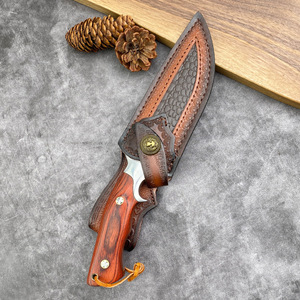 سكين مستقيم بصلابة عالية للتخييم في الهواء الطلق سكين التقشير المنزلية حالة جلدية سميكة ديي الصف OEM التخصيص - Product Image 5