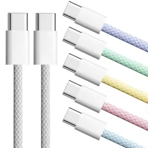 Cable de Carga Rápida USB-C a USB-C de 60W PD, Cable de Datos para Teléfono Móvil, Cable de Transferencia de Datos de Nailon para 16 - Product Image 3
