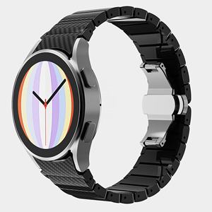 Braccialetto di lusso in fibra di carbonio per <span class=keywords><strong>Samsung</strong></span> Galaxy <span class=keywords><strong>watch</strong></span> <span class=keywords><strong>4</strong></span> cinturino per Huawei <span class=keywords><strong>Watch</strong></span> Gt 3 cinturino intelligente in fibra di carbonio - Product Image 2