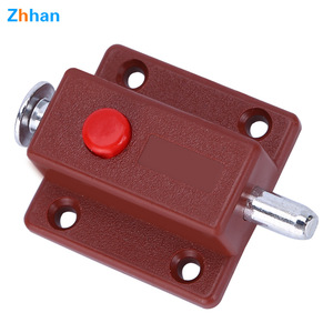 Pestillo de botón automático de plástico y hierro Zhan Han para puertas de gabinete, montaje en superficie para puertas de madera - Product Image 4