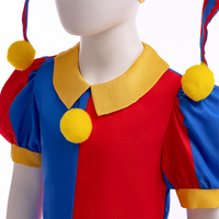 HIPPO KIDS Nouvelle combinaison pour enfants Cosplay Magie Numéro Cirque Pomni Dessin animé Spectacle Costume de clown
