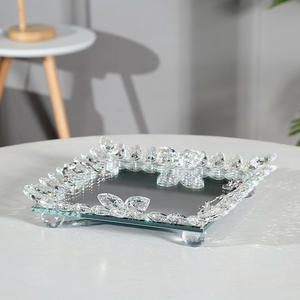 Plateau de rangement pour fruits en verre cristal transparent carré vintage de haute qualité pour la décoration de la maison - Product Image 4