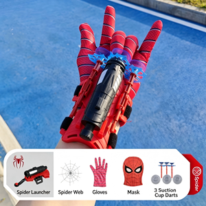 Spider-Hero Handgelenk-<span class=keywords><strong>Launcher</strong></span> Spielzeug, Weicher Saugnapf Plastik-Fingerspielzeug, Unisex Kinder High-<span class=keywords><strong>Tech</strong></span> Schießspielzeug - Product Image 1