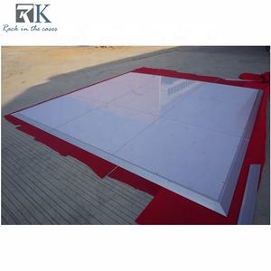 Panneau de plancher de danse en bois blanc 20x20 pieds pour mariages et événements en plein air, décorations de mariage - Product Image 1