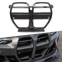 Calandre avant en fibre de carbone sèche style V, design intégré, amélioration de la garniture extérieure pour BMW G80 M3 G82 G83 M4 2021+