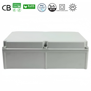 <span class=keywords><strong>Caja</strong></span> <span class=keywords><strong>de</strong></span> plástico <span class=keywords><strong>de</strong></span> Material PC/ABS resistente al agua al aire libre IP67 <span class=keywords><strong>caja</strong></span> <span class=keywords><strong>de</strong></span> conexiones 460x270x160mm instrumento electrónico acero IP65 - Product Image 2