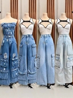 Cuci Gudang Celana Jeans Wanita Model Slim Fit Stretch, Celana Bell Bottom Fashion Kasual, Pengiriman Campur