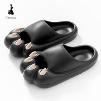 Chaussons Kawaii en EVA antidérapants en forme de patte de chat pour hommes et femmes, respirants, pour la maison et la chambre, été