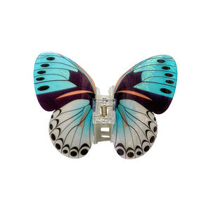 Pince à <span class=keywords><strong>cheveux</strong></span> Bofeia ultra-fée, motif papillon artificiel, élégante, en acrylique, faite à la main, pour chignon, pince requin haut de gamme - Product Image 5