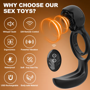 Miglior Silicone ritardo eiaculazione vibranti anello del cazzo rosa clitorideo stimolatore pene anello vibratore coppie adulti giocattoli del sesso per gli uomini - Product Image 5