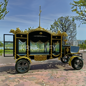 Carroza Fúnebre Eléctrica Clásica con Remolque, Carroza Fúnebre Eléctrica Tirada por Caballos, Transporte Especial - Product Image 4