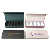 Boîte d'emballage magnétique pour flacons de peptides, boîte en carton vierge magnétique avec fentes EVA pour flacons de 3 ml, personnalisable avec logo