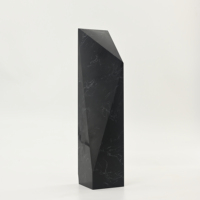 Trophée gravé vierge par sublimation Plaque de récompense Trophée en marbre Plaque de trophée vierge pour cadeaux de salons professionnels