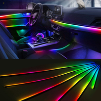 FLYDEE 18way 10way 6way Symphony Flow Chasing Atmósfera Luz RGB Color Acrílico Interior Dash Panel Car Ambient Light