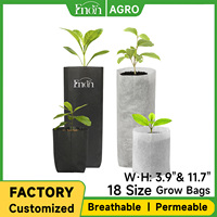 Pertanian Biodegradable 1 sampai 20 galon 19 ukuran Pot tanaman kain tumbuh Pot tas pembibitan biji bunga tumbuh tas